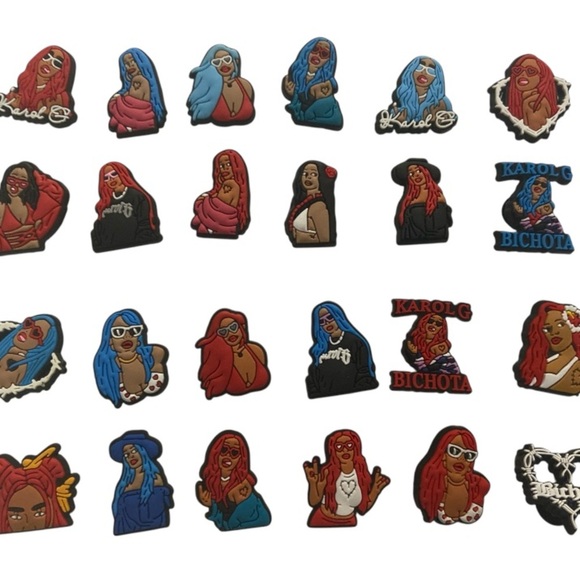 Crocs charms/jibbitz ( Karol G) comes with all in photo - Picture 1 of 1